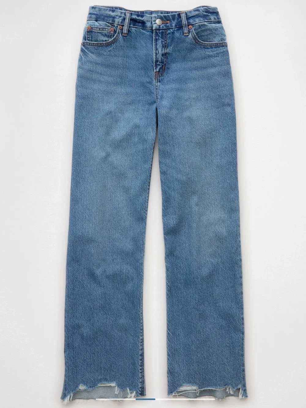 American Eagle Strigid Curvy High-Waisted Stovepipe Jeans Medium Wash - 8 Long - Picture 5 of 6